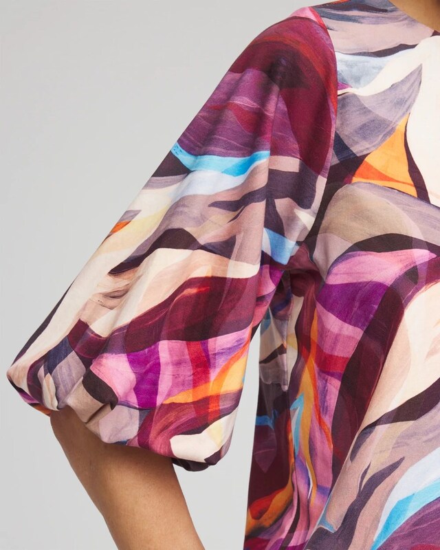 Abstract Bubble Hem Top - image 4